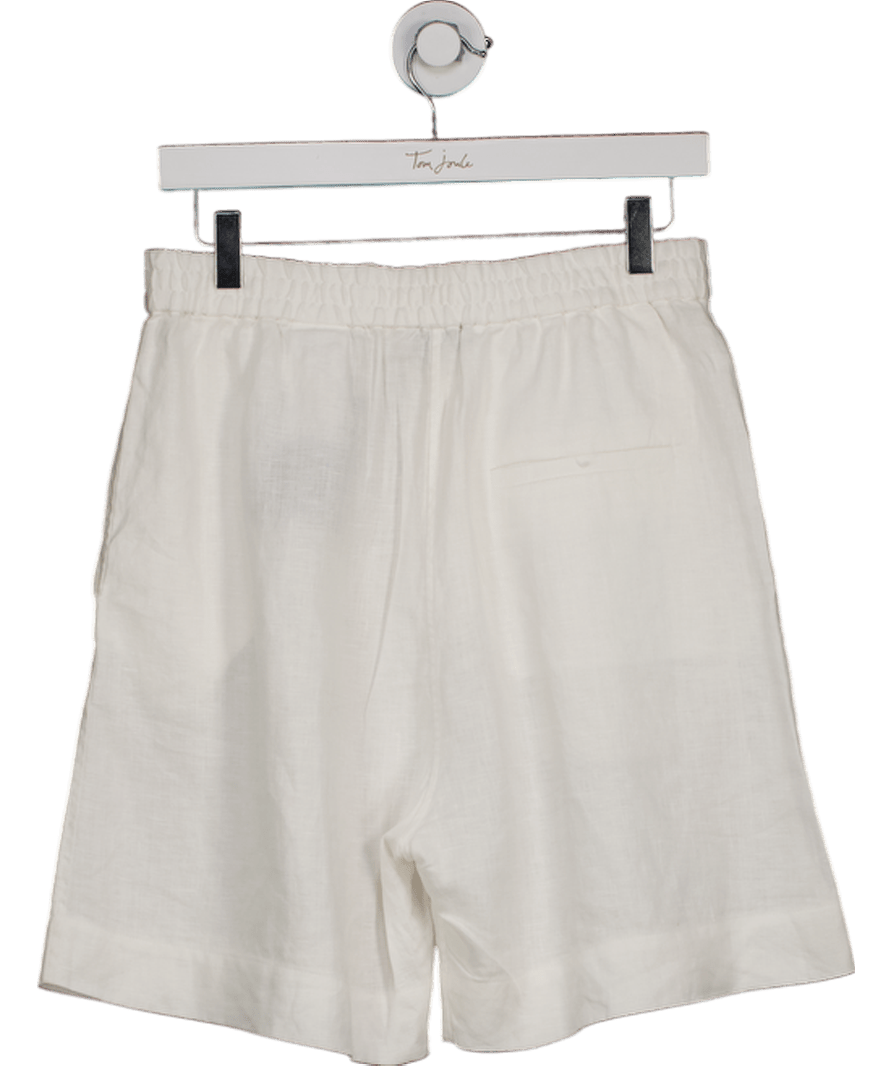 cos White Linen Drawstring Shorts UK S - Reliked