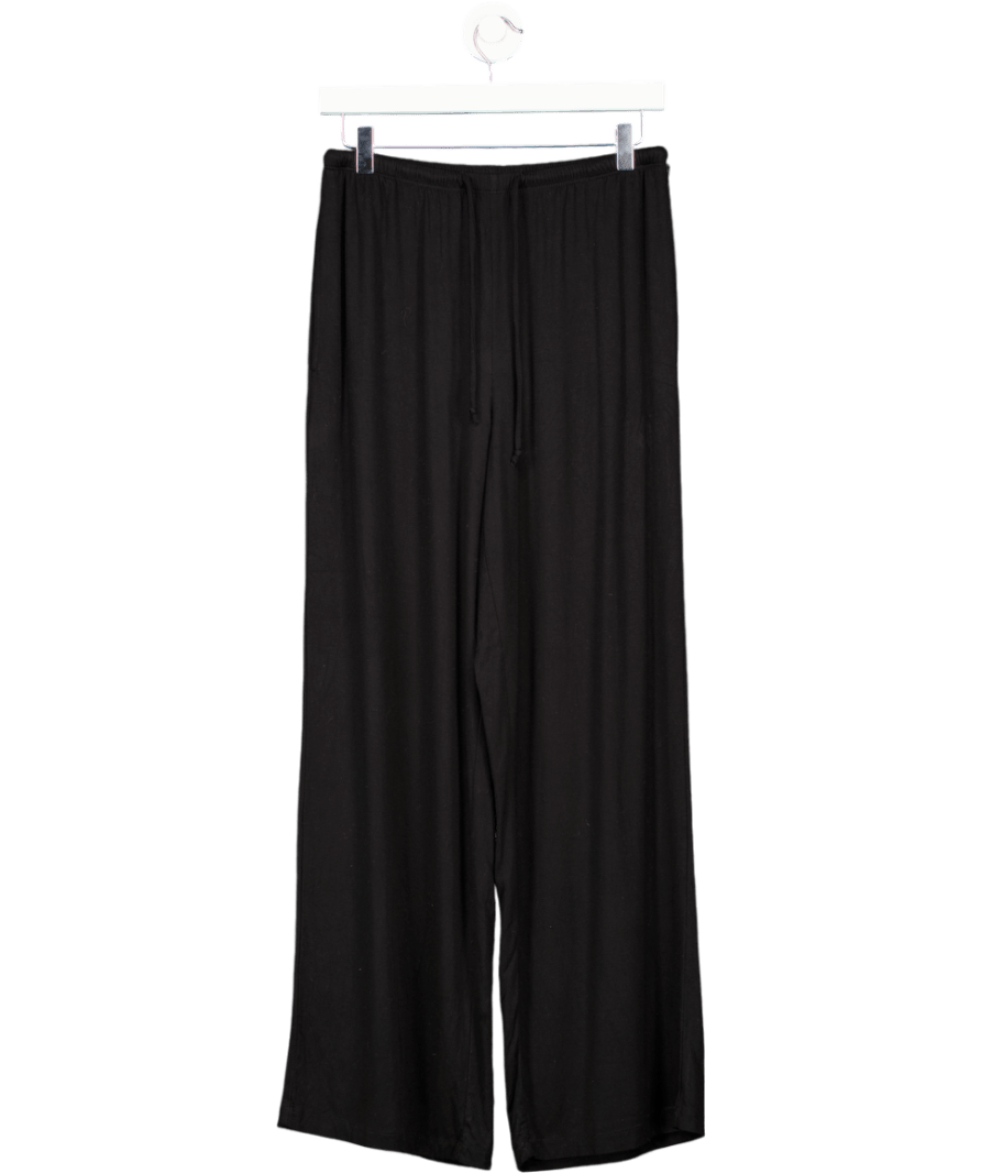 cotton on Black Soft Touch Wide Leg Trousers UK XS - Reliked