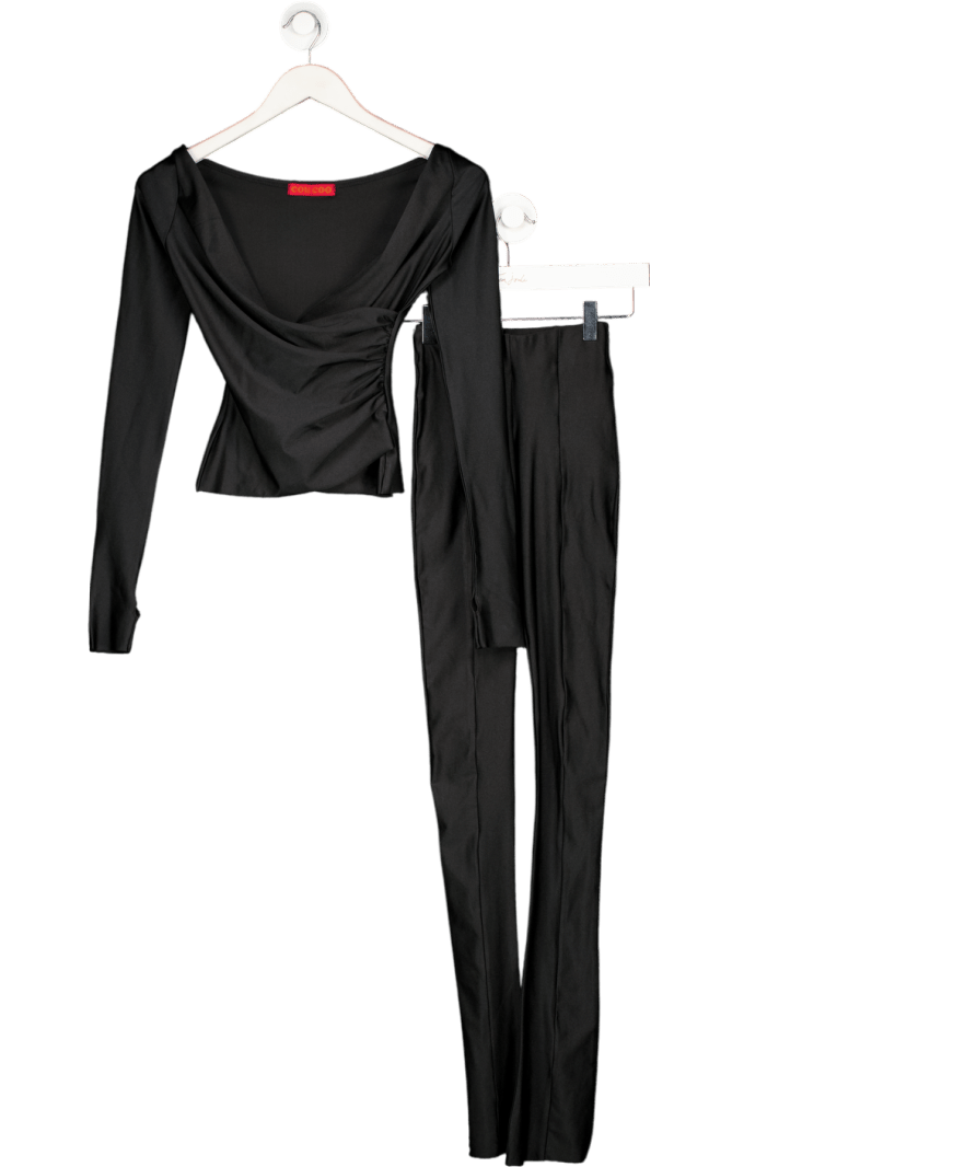 Coucoo Black Lanai Long Sleeved Top And Leggings UK XS - Reliked
