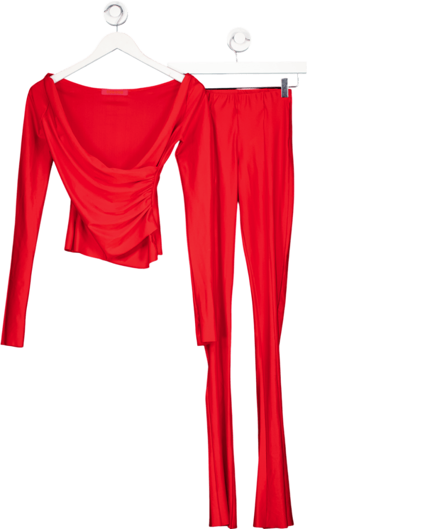 CouCoo Red Lanai Long Sleeve Top And Leggings UK S - Reliked