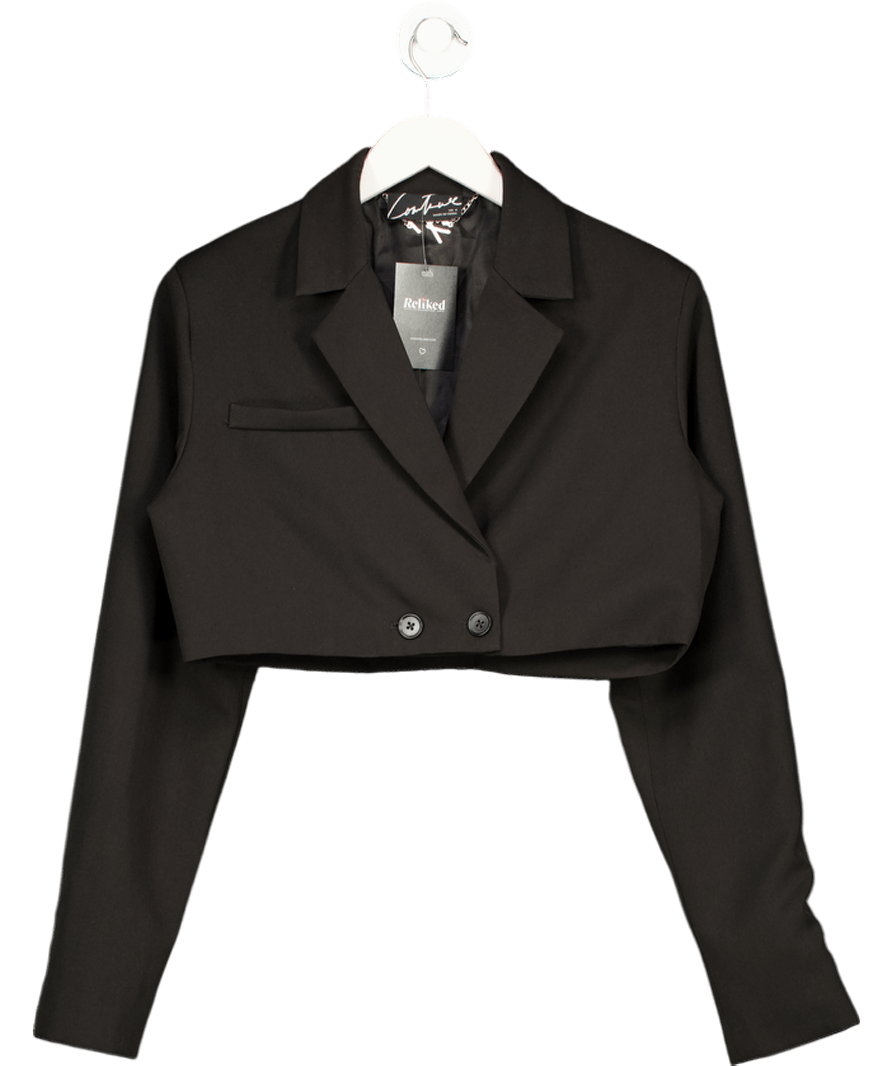 Couture Black Cropped Blazer UK 6 - Reliked