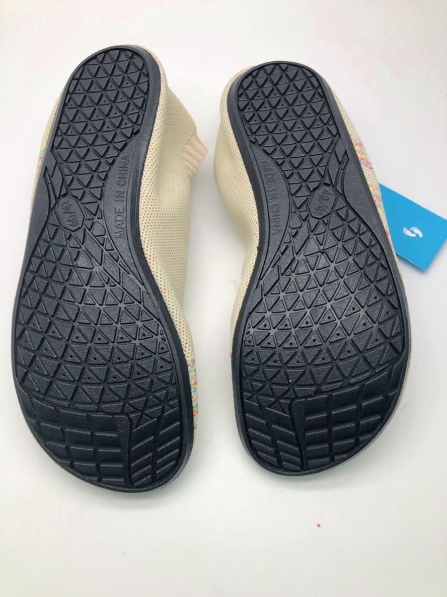 Cream & pastel Knit Yoga Slippers / Aqua Watersport trainers UK 6.5/7.5 - Reliked