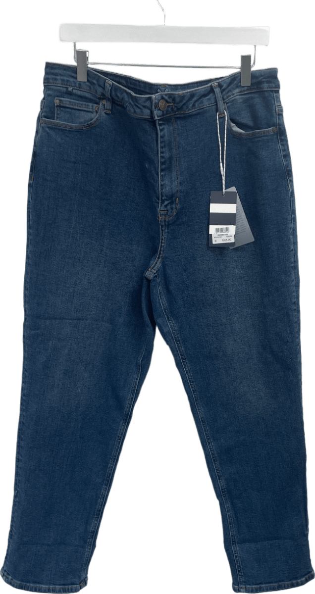 Crew Clothing Blue Mid - blue Girlfriend Jeans UK 16 - Reliked