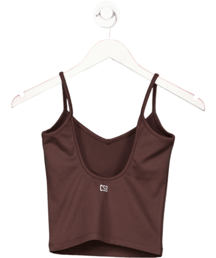 CSB Chocolate Brown Serenity Cropped Top UK S - Reliked