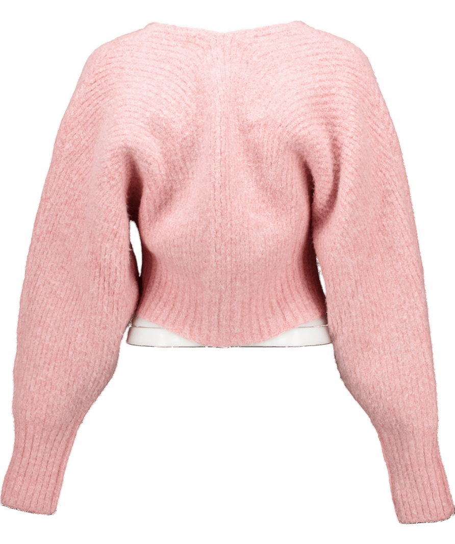 Cult Gaia Pink Casella Hook - fastening Cropped Cardigan UK M - Reliked