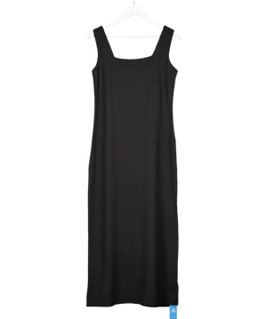 CUPSHE Black Square Neck Midi Dress UK S