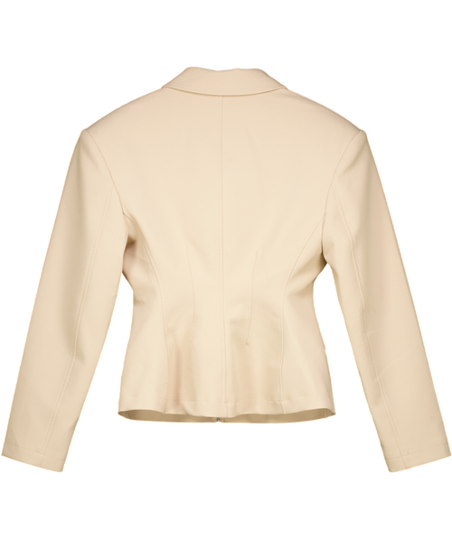 ASOS Beige Fitted Zip Through Blazer UK 10