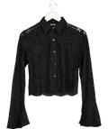 anonie Black Lyra Lace Blouse UK S