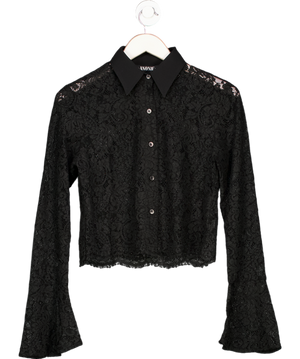 anonie Black Lyra Lace Blouse UK S