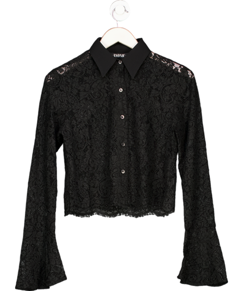 anonie Black Lyra Lace Blouse UK S