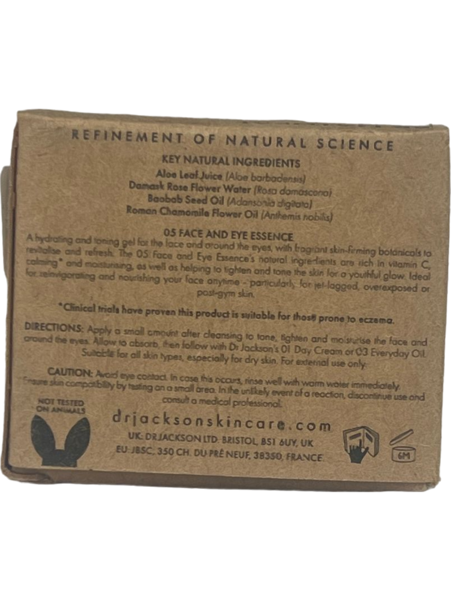 Dr Jackson's White 05 Face and Eye Essence Hydrating Toner Gel 50ml