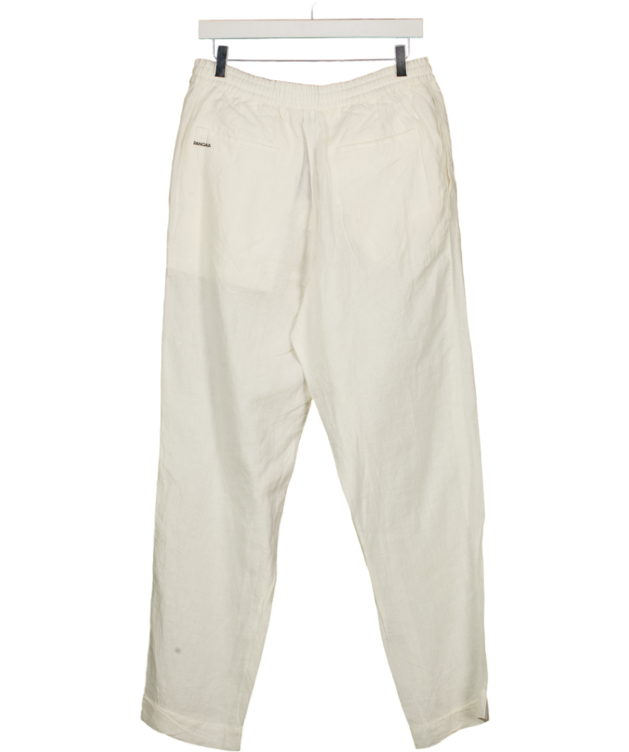 PANGAIA Cream Dna Aloe Linen Trousers UK M