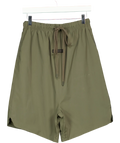 essentials Green Suede Fleece Signature Relaxed Sweatshort UK XS