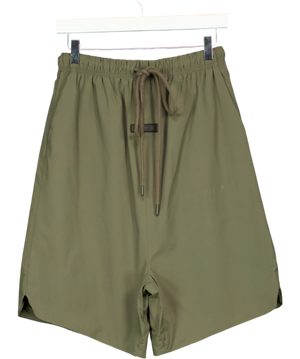 Fear of God Essentials Olive Textured Nylon Soccer Shorts  UK XS