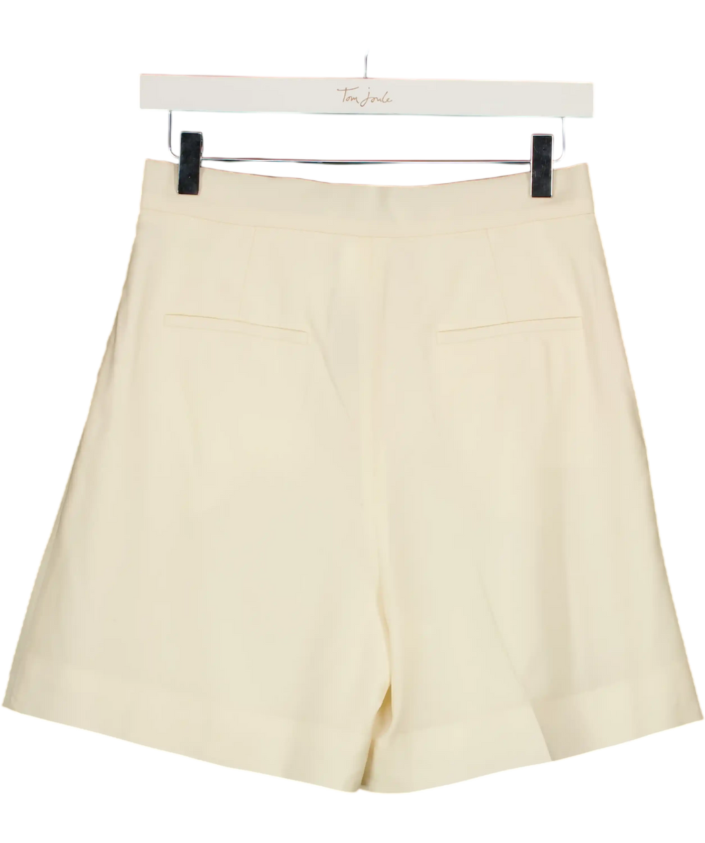Max Mara Cream Lightweight Woollen Cloth Shorts UK 8