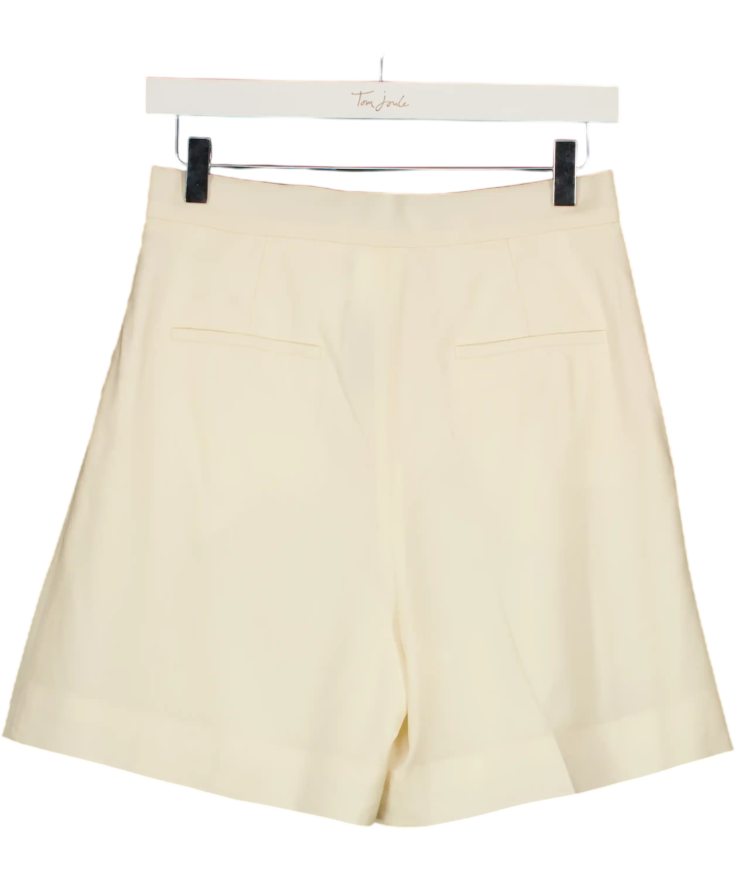Max Mara Cream Lightweight Woollen Cloth Shorts UK 8