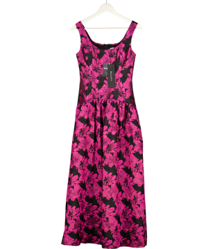 ELLIATT Holly A-line Gown In Pink & Black Floral UK S