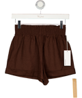 REFORMATION Chocolate Brown Nashville Linen Short UK XS