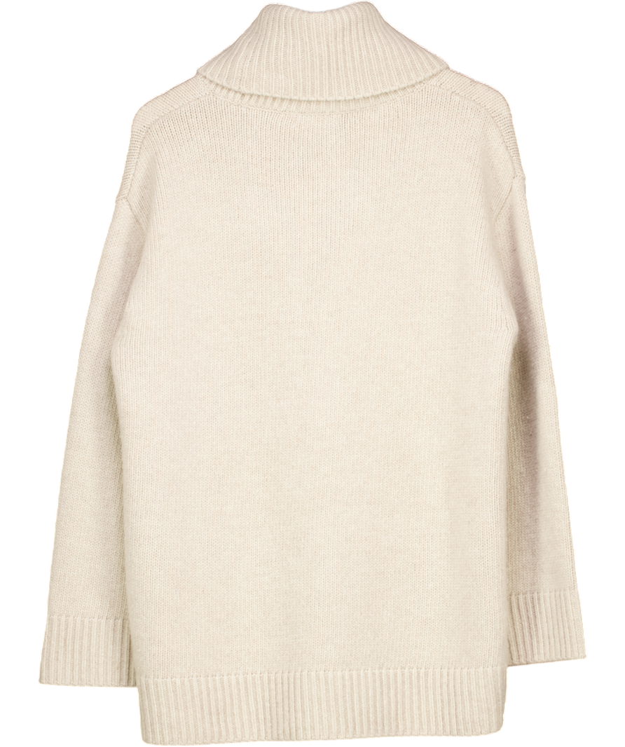 H&M Beige Cashmere-blend Polo-neck Jumper UK S