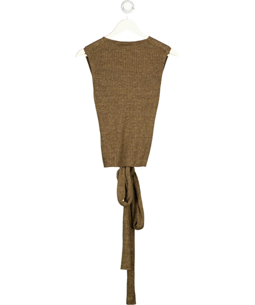 Massimo Dutti Green Knitted Sleeveless Top UK 10
