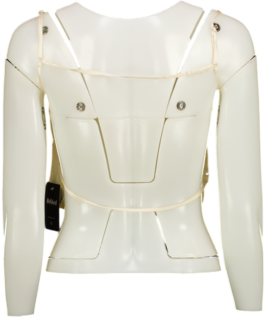 Superdown Yellow Satin Square Top UK M