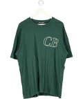 COLE BUXTON Green Cb Embroidered Logo T-shirt UK L
