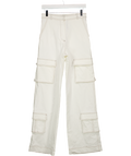 MYBESTFRIEND White Contrast Stitch Carrgo Trousers UK XS