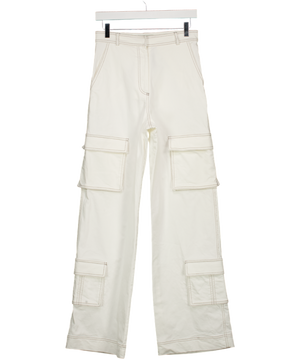 MYBESTFRIEND White Contrast Stitch Carrgo Trousers UK XS