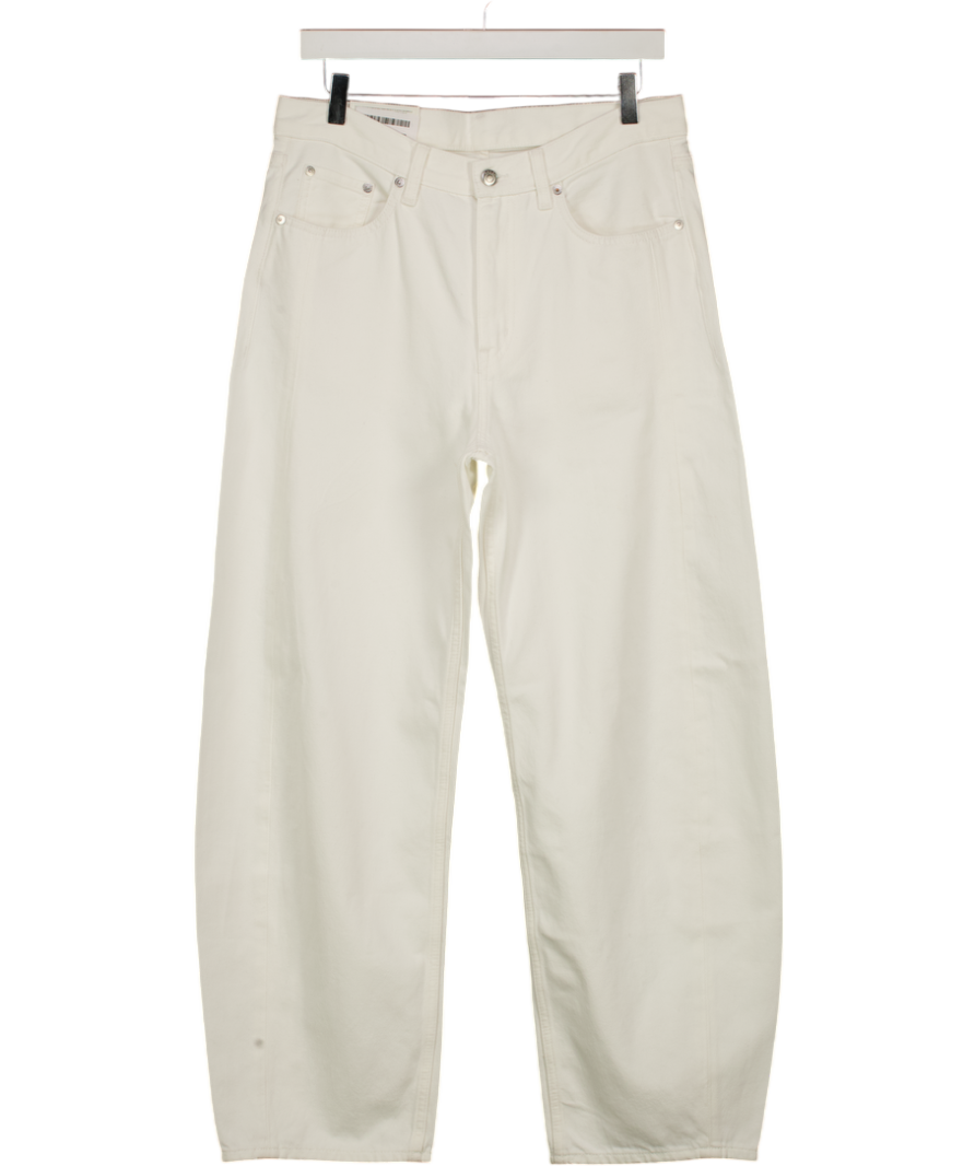 ARKET White Bloom Barrel Leg Jeans W30