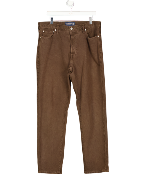 Abercrombie & Fitch Brown Rigid Denim Loose Jean W34