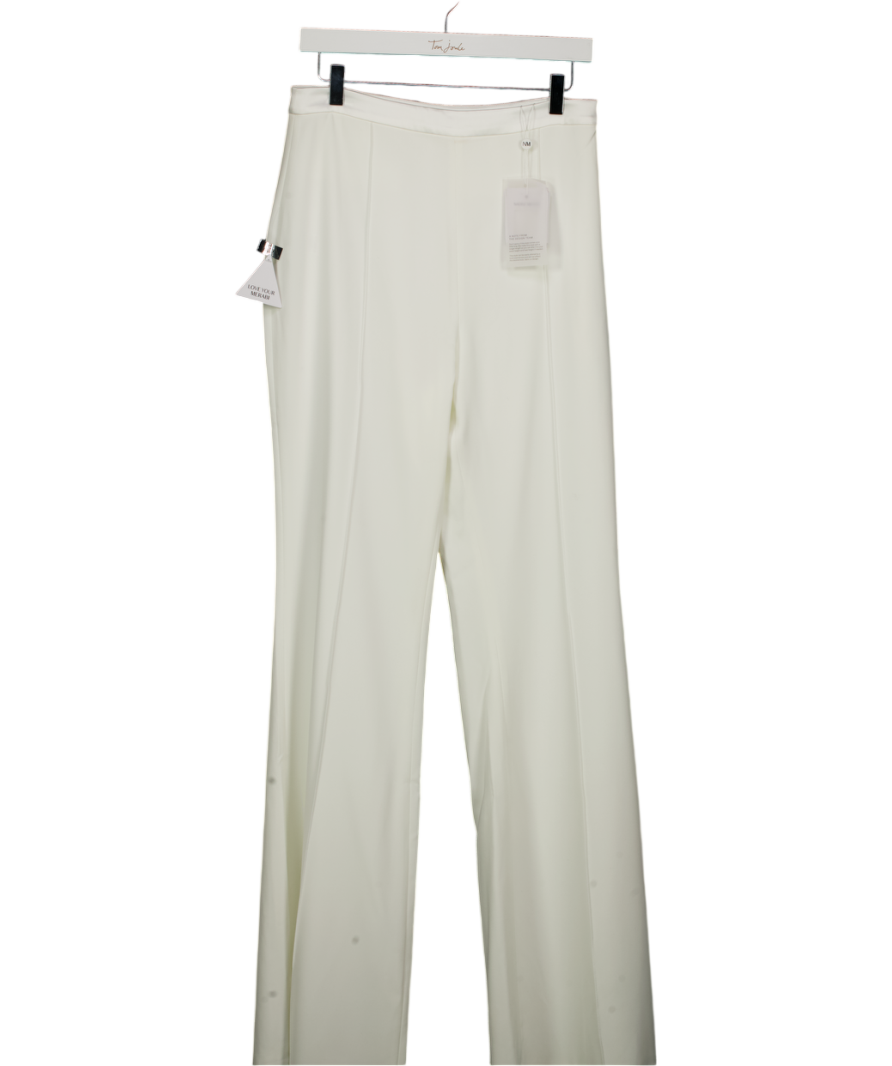 NADINE MERABI Charlotte White Trousers UK 10