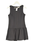 Hearts Los Angeles Grey Pinstripe Bubble Hem Mini Dress UK S
