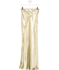 4th & Reckless Champagne Beige Satin Slip Midi Skirt UK 8