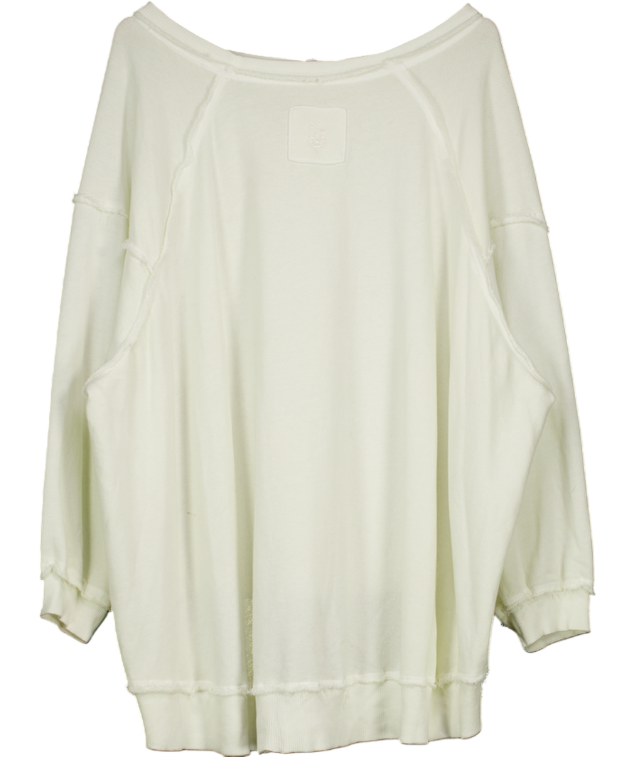 Free People White One To Beat Pullover UK M