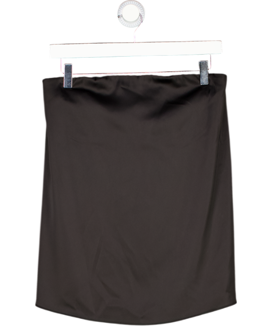 ZARA Black Satin Bandeau Top UK XS
