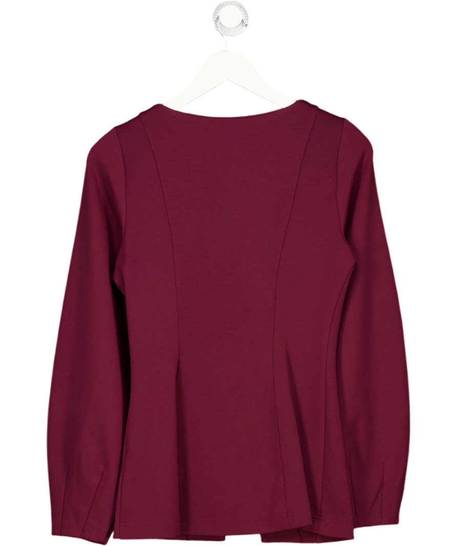 ALIGNE Burgundy Red Ponte Bonnie Waisted Blazer UK 8