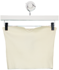 Tempting Cream Knitted Bandeau Top UK S