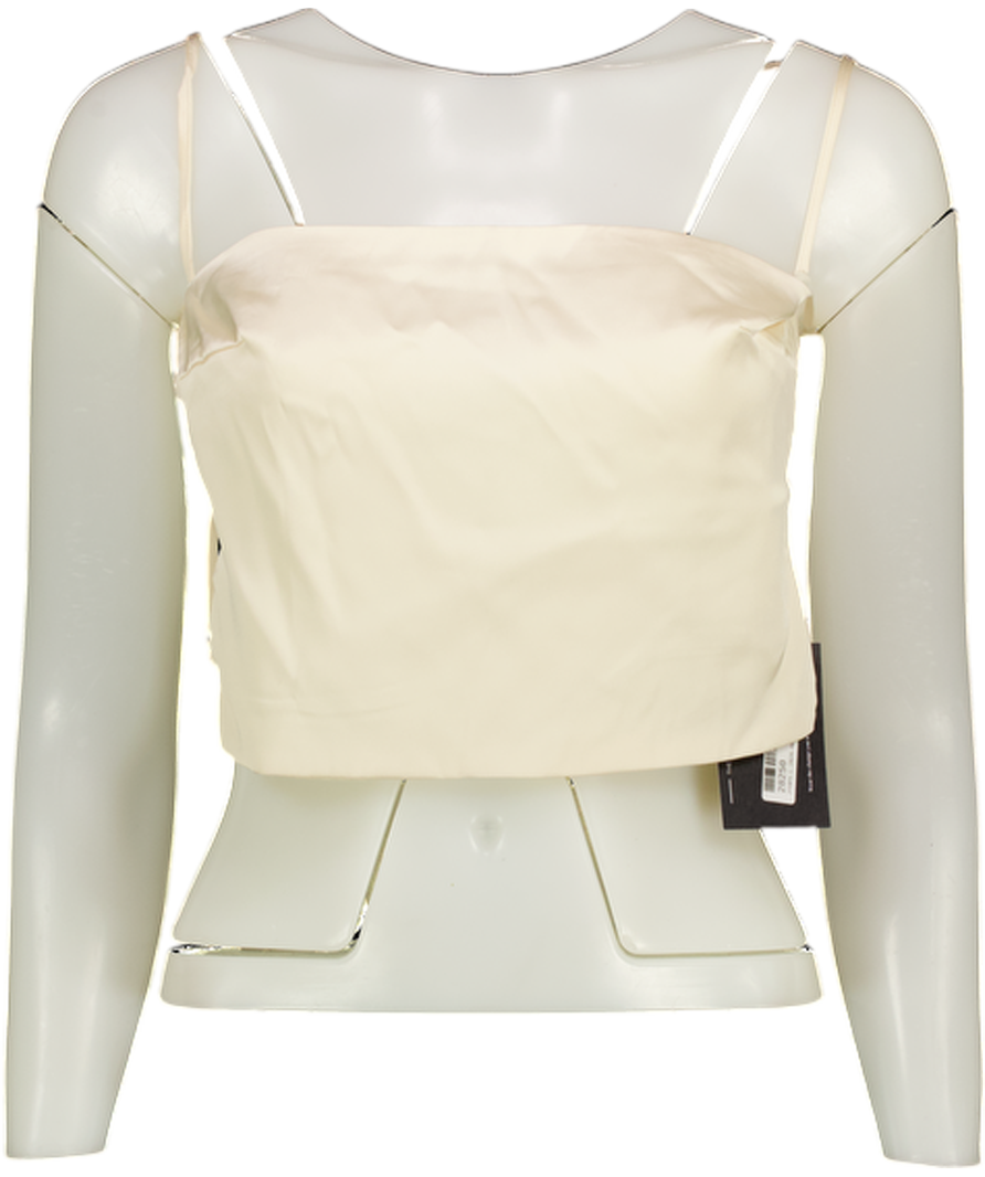 Superdown Yellow Satin Square Top UK M
