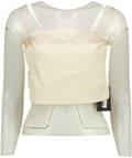 Superdown Yellow Satin Square Top UK M