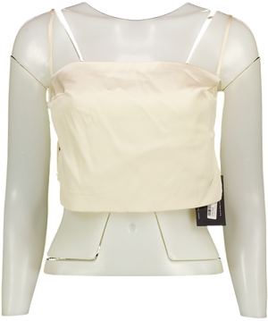 Superdown Yellow Satin Square Top UK M