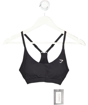 gymshark Black Logo Sports Bra UK XS