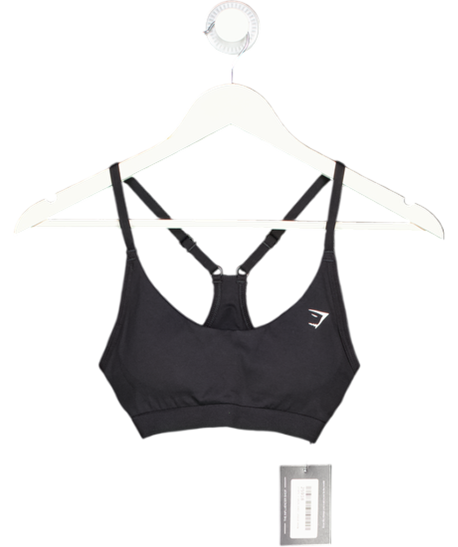 gymshark Black Logo Sports Bra UK XS