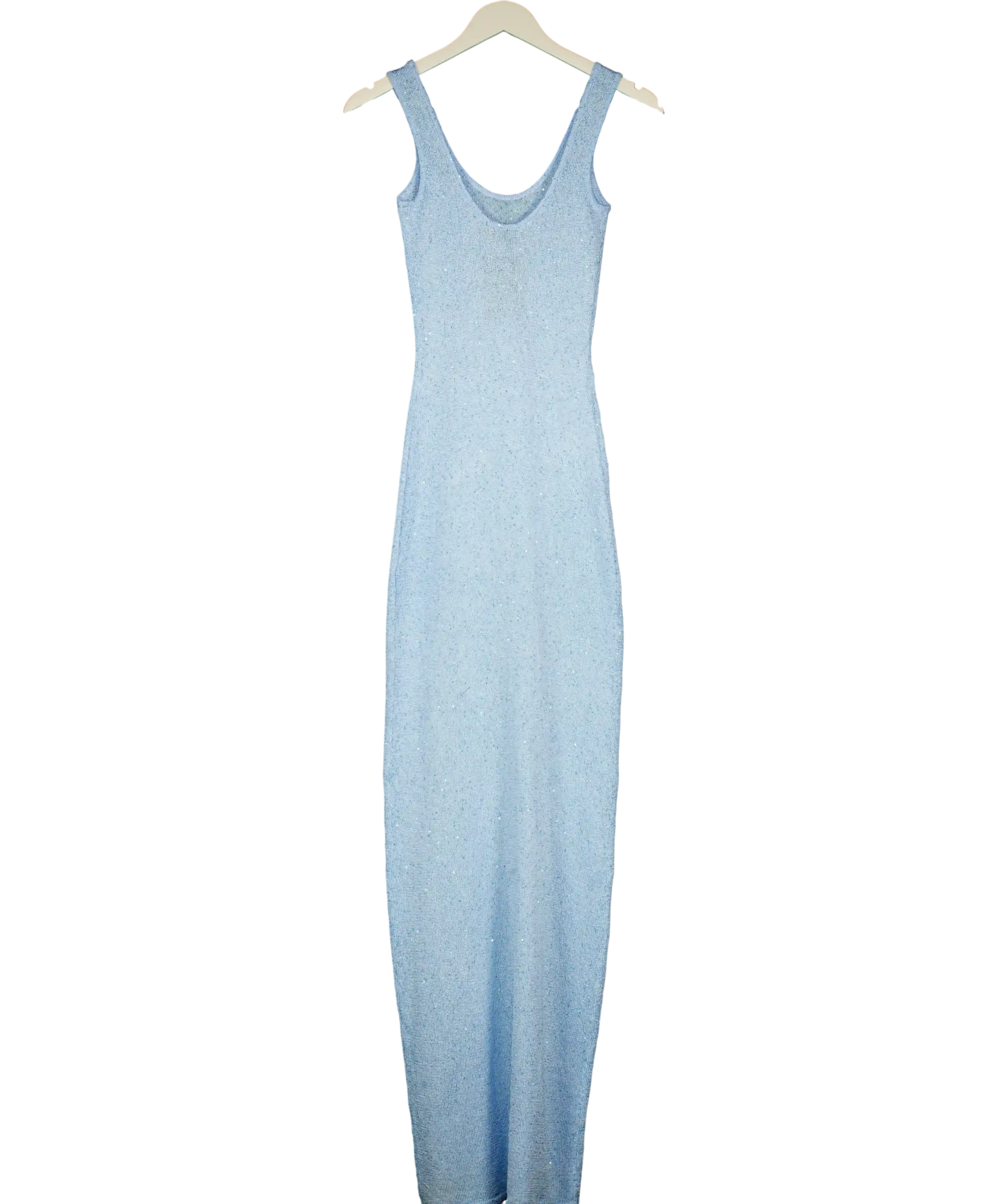 White Fox Light Blue Beaded Starfish Sleeveless Maxi Dress UK XS