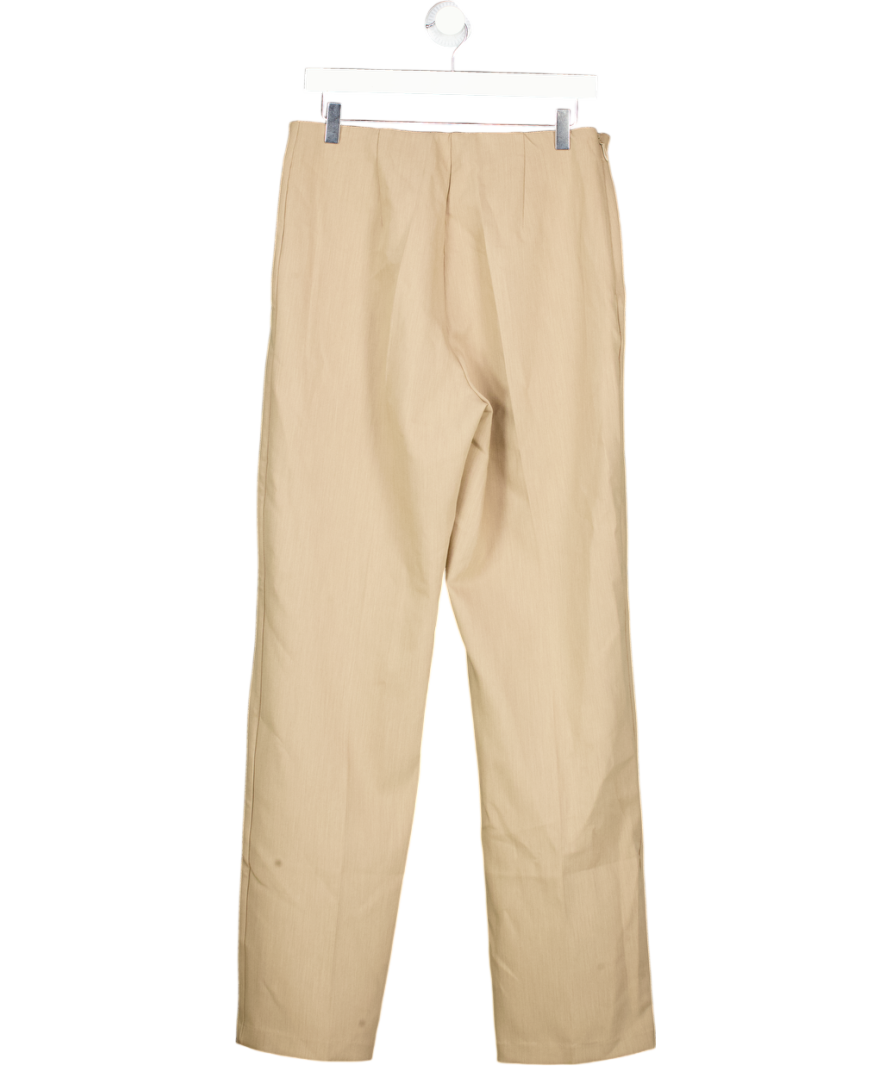 maniere de voir Beige Curved Waist Tailored Trousers UK 12