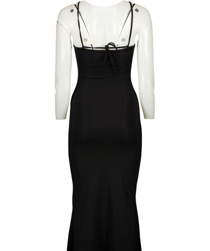 MAYGEL CORONEL Black Cut Out Stretch Jersey Maxi Dress One Size