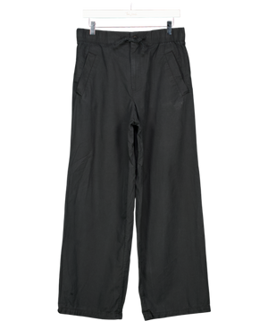 cos Black Relaxed-fit Wide Leg Drawstring Trousers UK XS