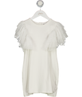 THE TINY UNIVERSE White Tulle Frill Sleeve T-shirt Dress 6 Years