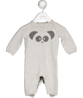 Mori Baby Grey Knitted Panda Romper 0-3 Months