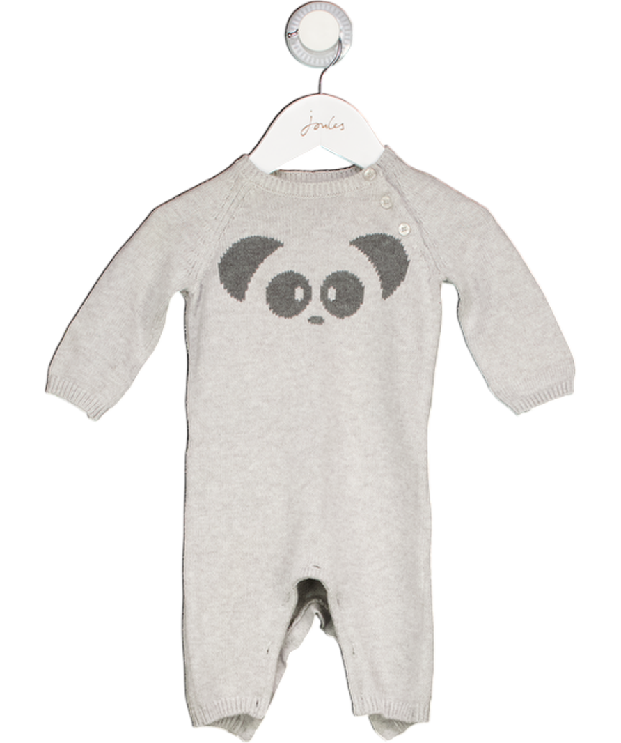 Mori Baby Grey Knitted Panda Romper 0-3 Months
