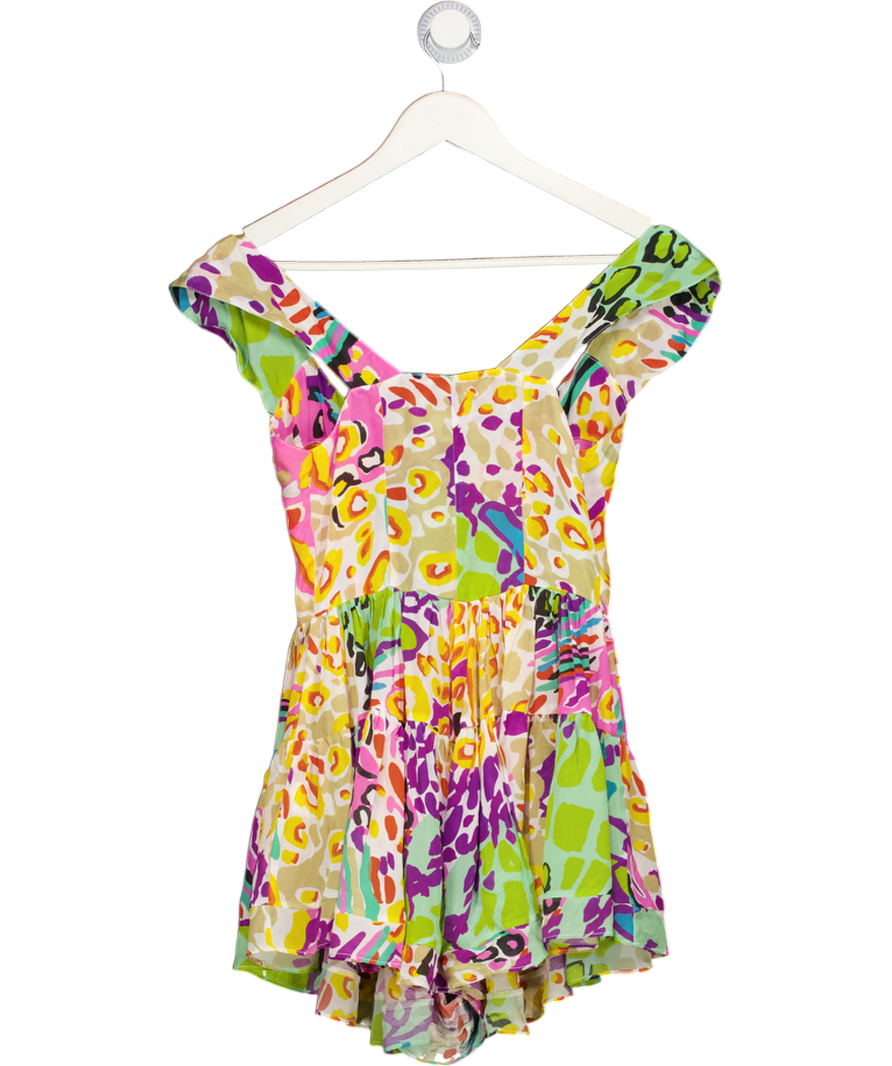 VANESSA MOONEY The Iconic Vintage Multicoloured Print Elisabeth Playsuit UK XXS